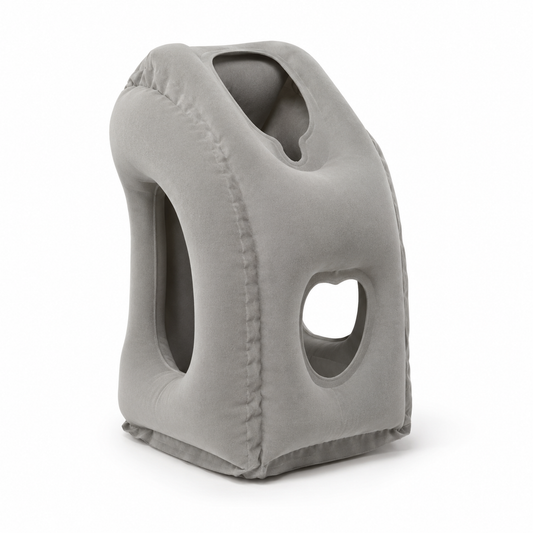 HushBound Travel Pillow – Real Sleep Sitting Up, Inflates in Seconds